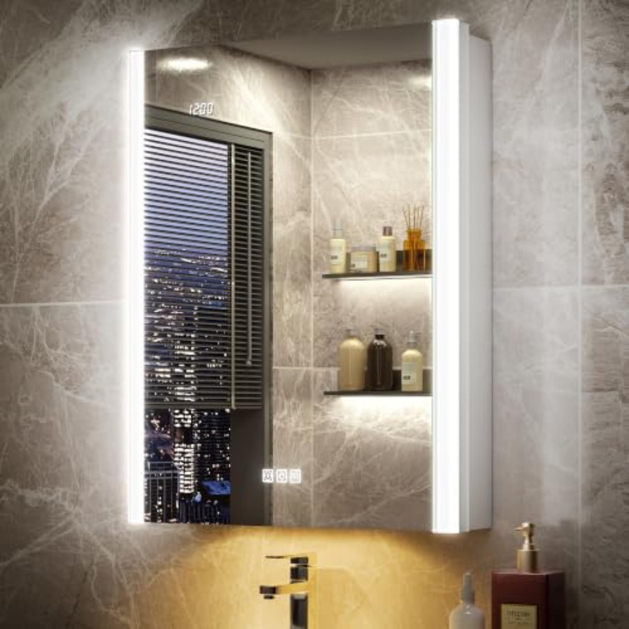 Bathroom Cabinet Mirror - Bathroom medicine cabinet mirror with LED