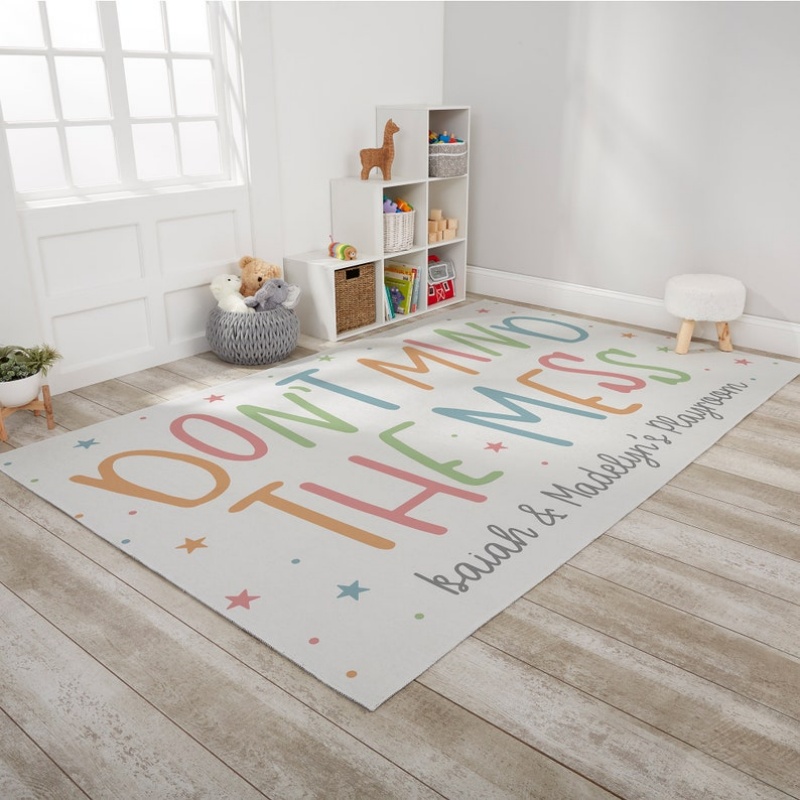 Home Bathroom Name - Custom Rug Play Mat With Name