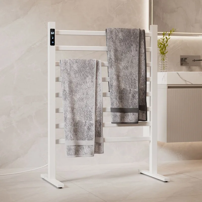 Home Bathroom Cabinets - Aluminum Electric Heated Towel Rack Floor