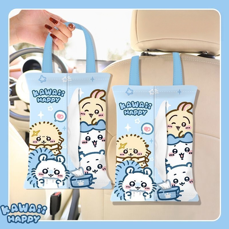 Home Goods Bathroom Decor - Chiikawa,Hachiware,Usagi Cute Cartoon Car Tissue Box