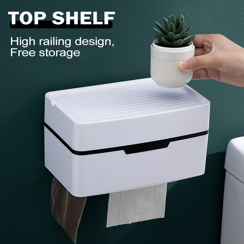 Toilet Paper Holder - Bathroom Kitchen Tissue Box Toilet Paper