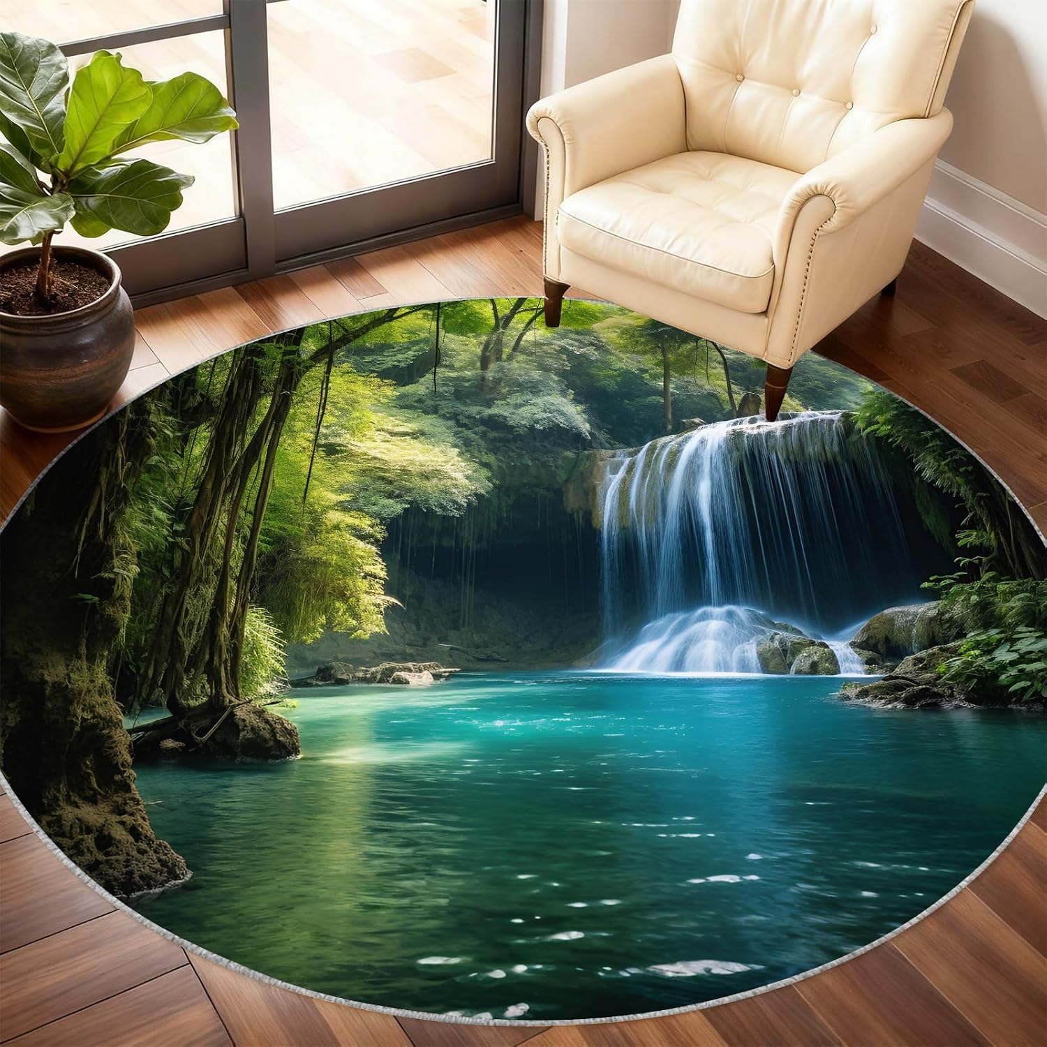 Luxury Round Waterproof Area R - Home Bathroom Scene review and price