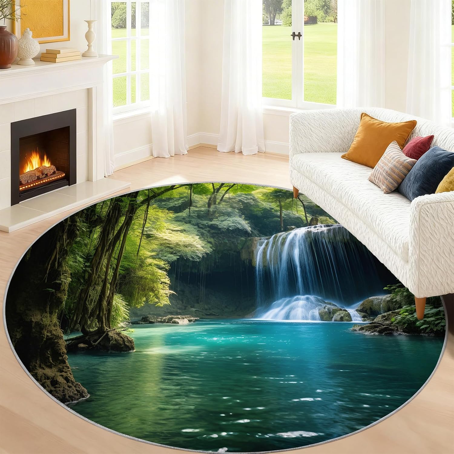 Luxury Round Waterproof Area R - Home Bathroom Scene review and price