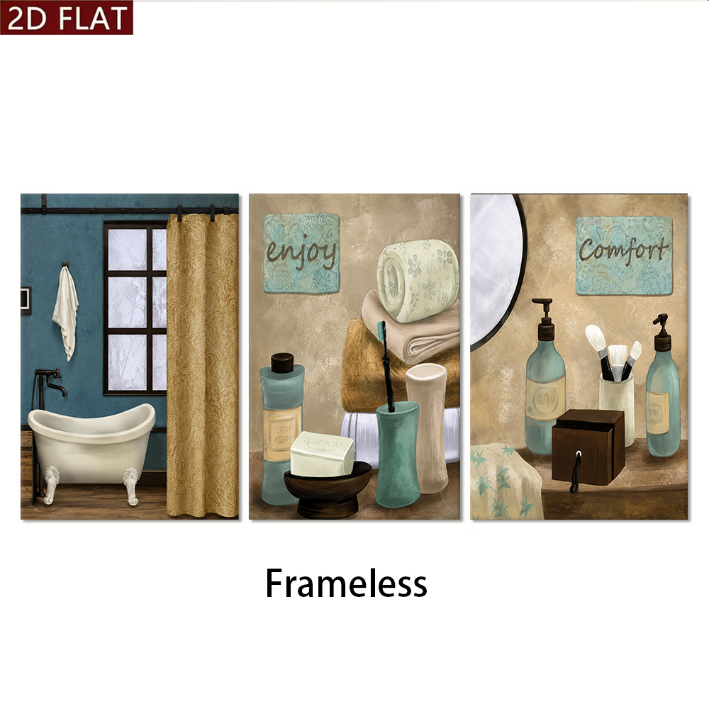 1 set of bathroom themed tripl - Home Bathroom Plan review and price