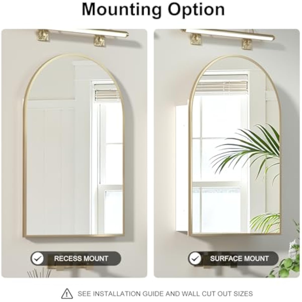 Arched Recessed Bathroom Mirro - Bathroom Cabinet Mirror review and price