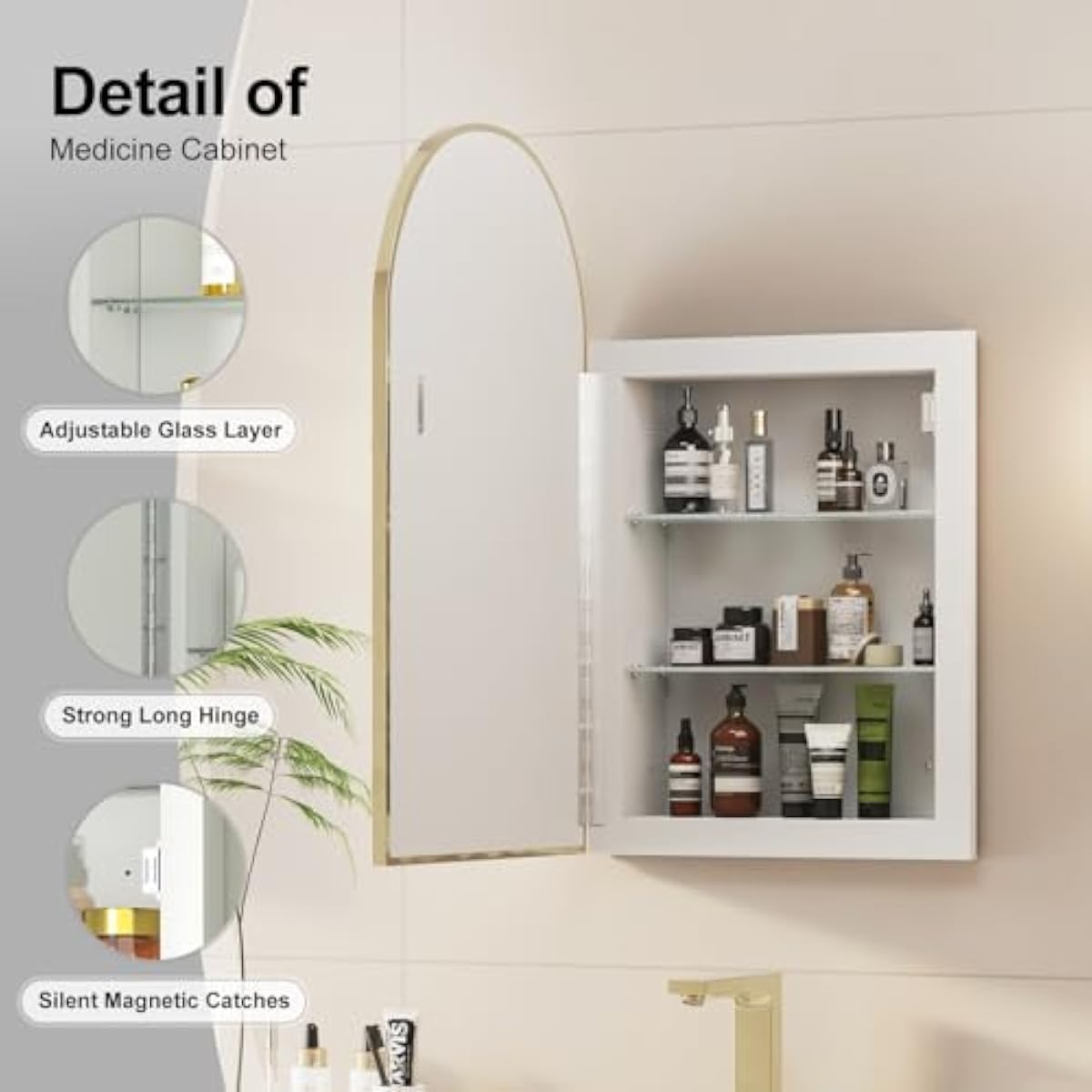Arched Recessed Bathroom Mirro - Bathroom Cabinet Mirror review and price