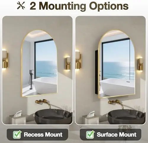 Arched Medicine Cabinet Mirror - Bathroom Cabinet Mirror review and price