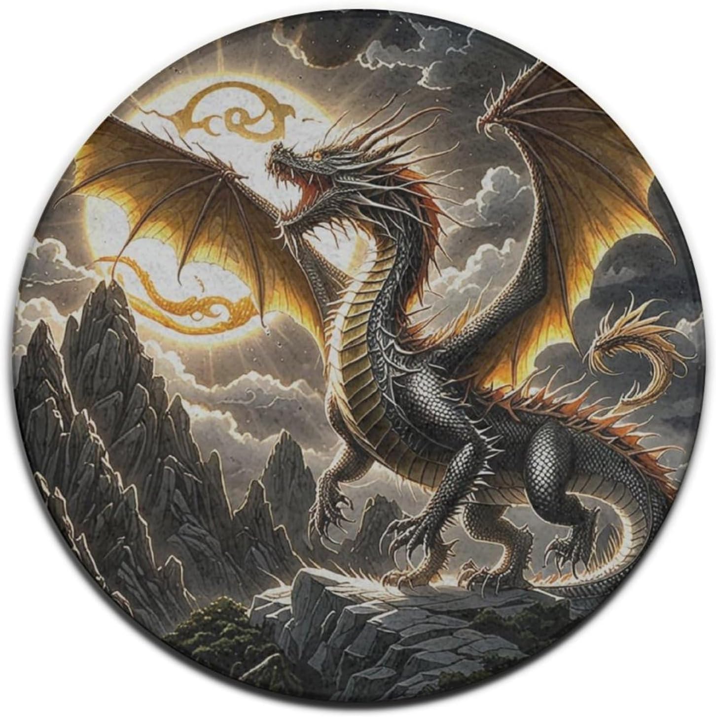 Majestic Dragon Round Rug Fant - Home Bathroom Scene review and price