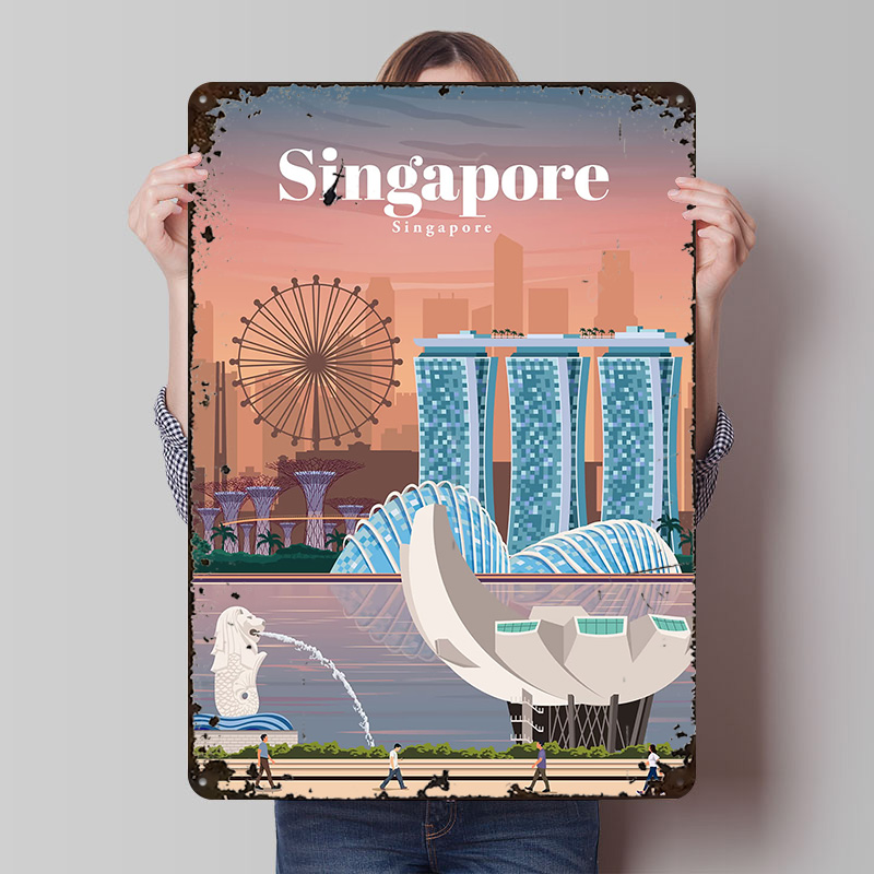 Travel to Singapore Printed Po - Home And Bathroom Singapore review and price
