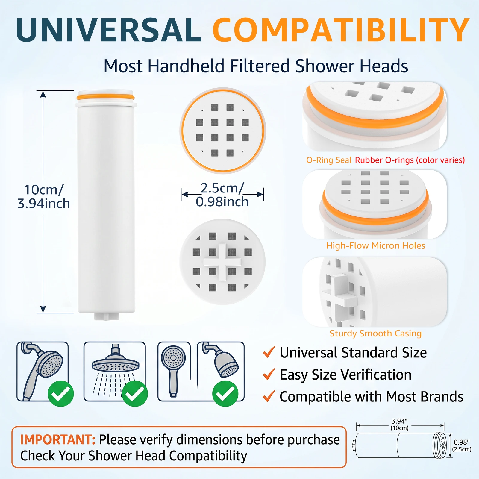 2Pcs Shower Head Replacement F - Home Bathroom Water Filter review and price