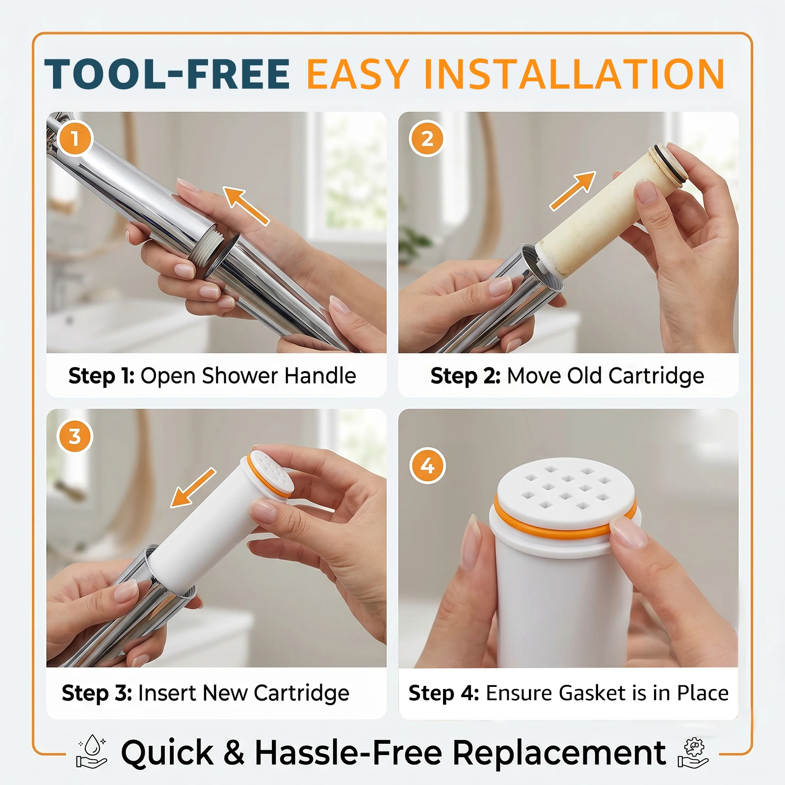 2Pcs Shower Head Replacement F - Home Bathroom Water Filter review and price