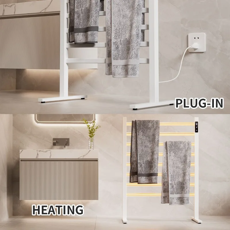 Aluminum Electric Heated Towel - Home Bathroom Cabinets review and price