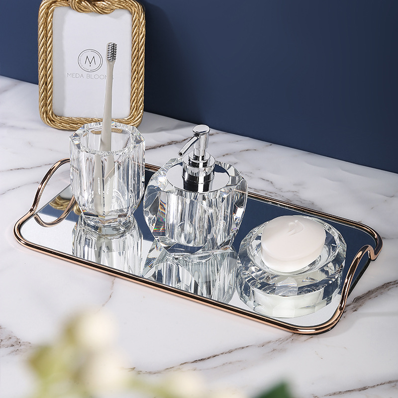 Bathroom Set Crystal Glass Liq - Glass Soap Dish review and price
