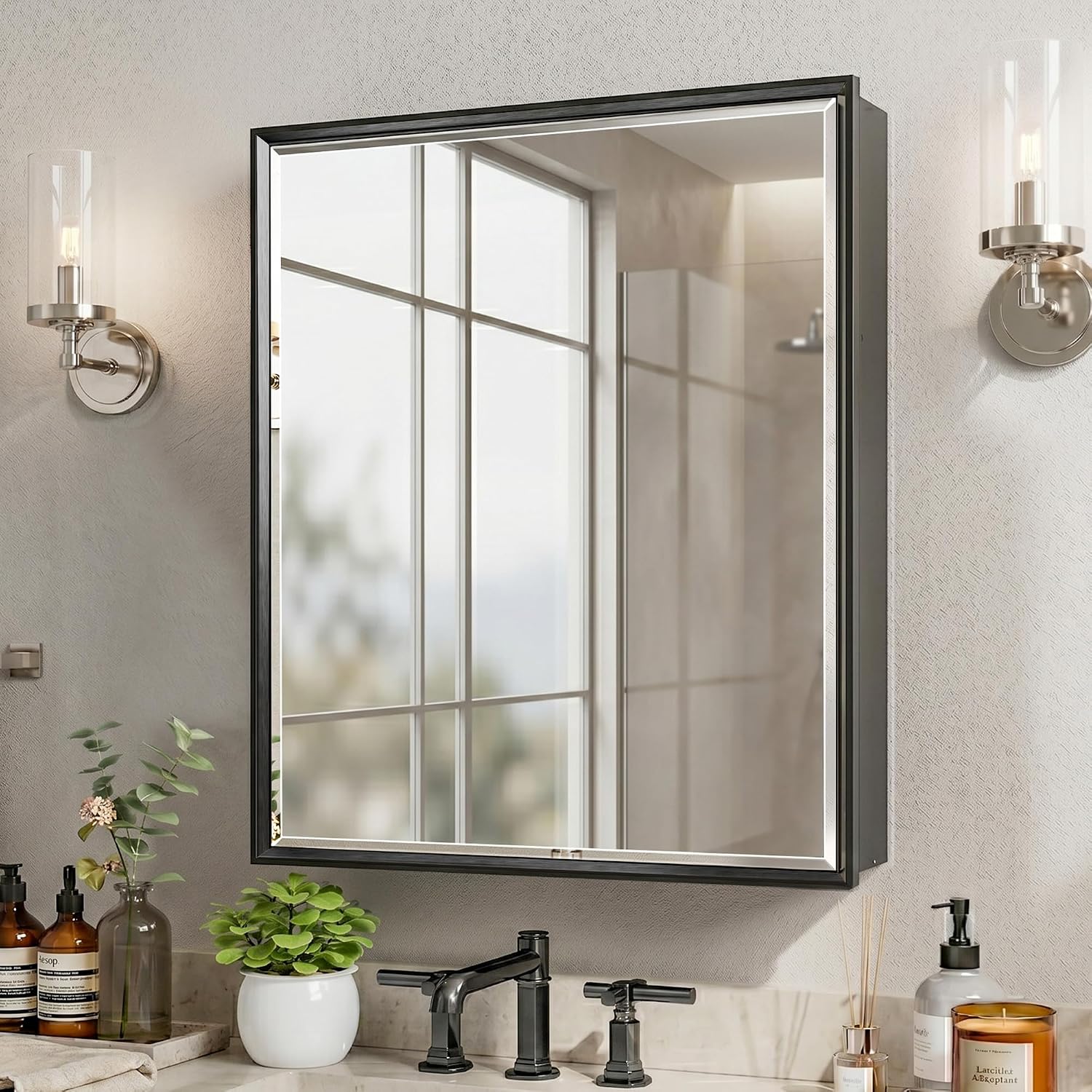 Black Medicine Cabinet Mirror  - Bathroom Cabinet Mirror review and price