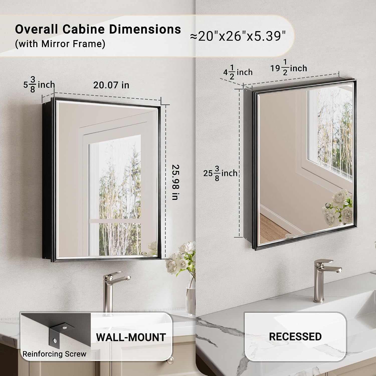 Black Medicine Cabinet Mirror  - Bathroom Cabinet Mirror review and price