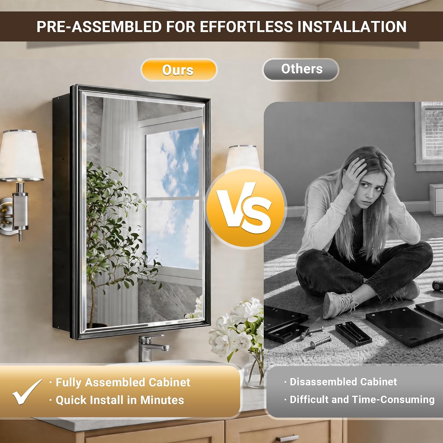 Black Medicine Cabinet Mirror  - Bathroom Cabinet Mirror review and price
