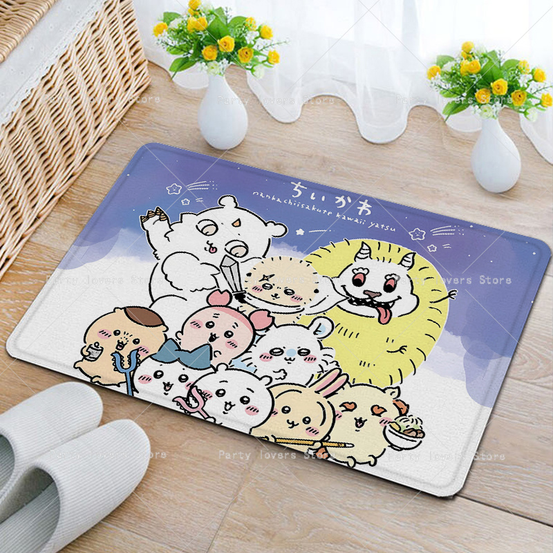 Anime Chiikawas Flannel Carpet - Home Goods Bathroom Decor review and price