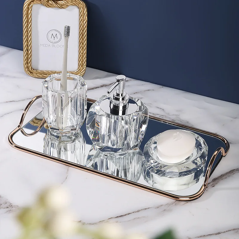 Bathroom Set Crystal Glass Liq - Glass Soap Dish review and price