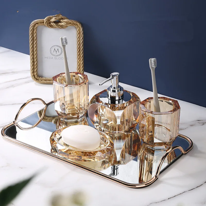 Bathroom Set Crystal Glass Liq - Glass Soap Dish review and price