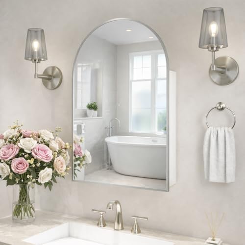 24x36 Inch Arch Bathroom Mirro - Bathroom Cabinet Mirror review and price