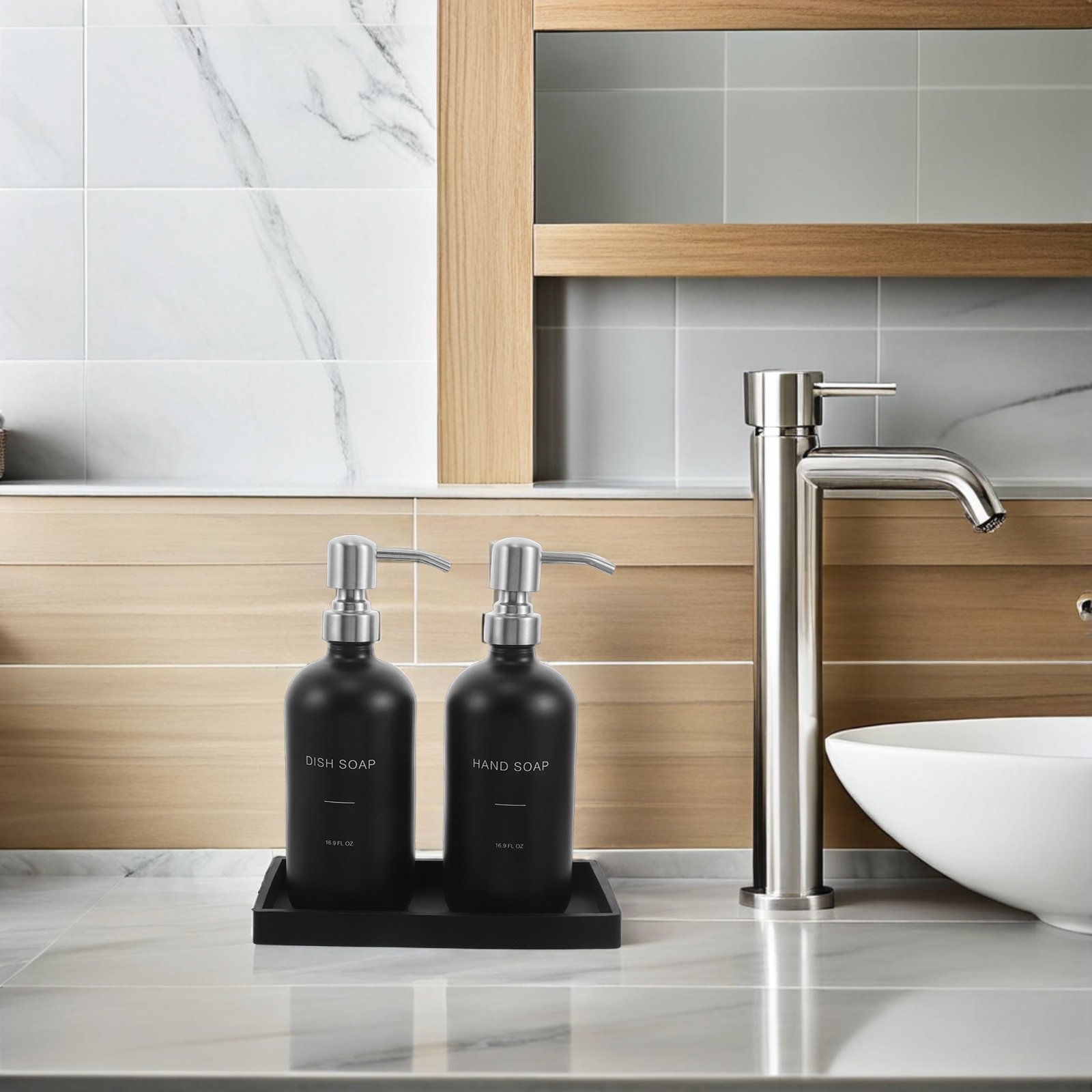 1Set Glass Soap Dispenser Set  - Glass Soap Dish review and price