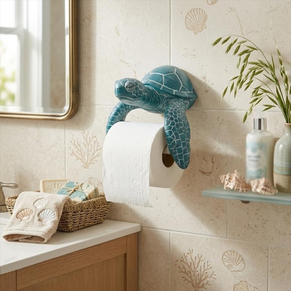 Coastal Themed 3D Printed Turt - Toilet Paper Holder review and price