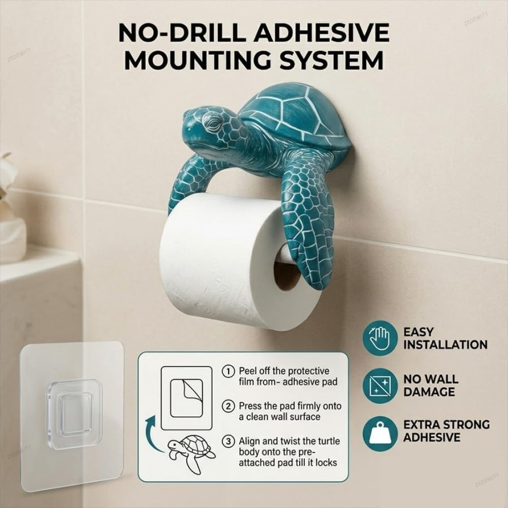 Coastal Themed 3D Printed Turt - Toilet Paper Holder review and price