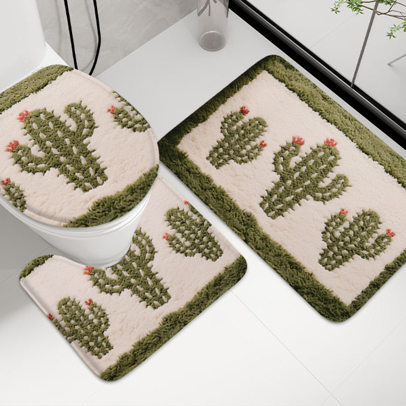3pcs Plant Flower Bathroom Flo - Zara Home Bathroom Rug review and price