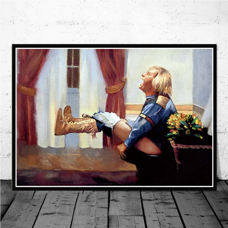 Funny Canvas Oil Painting  Dum - Home Movie Bathroom Scene review and price