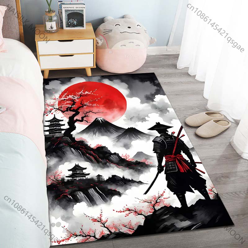 Samurai red sun mountain scene - Home Bathroom Scene review and price
