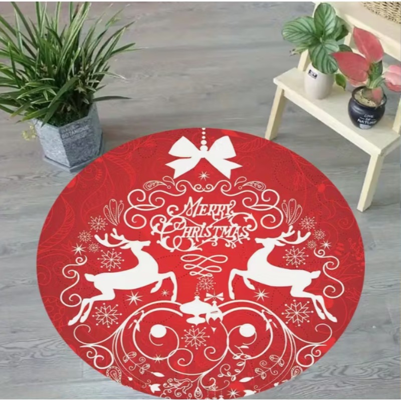 Christmas Themed carpet Santa  - Home Goods Bathroom Decor review and price