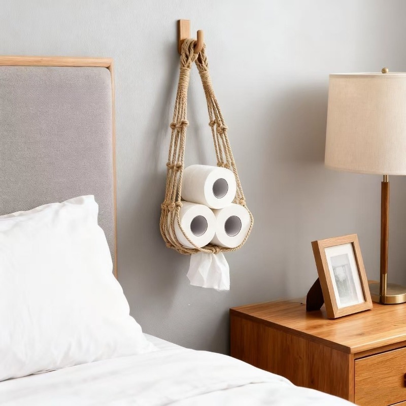 Handwoven Cotton Rope Toilet P - Toilet Paper Holder review and price