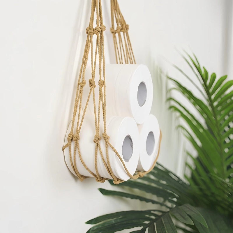 Handwoven Cotton Rope Toilet P - Toilet Paper Holder review and price