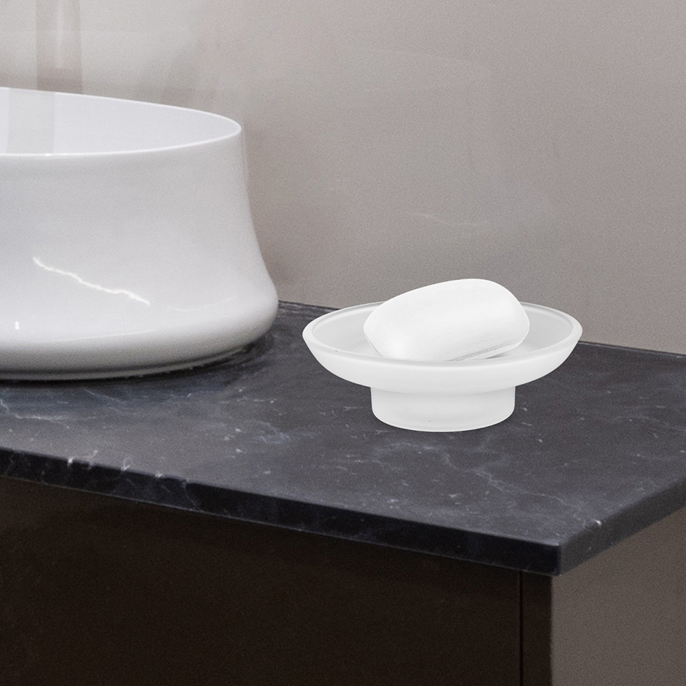 Frosted Glass Soap Dish Round  - Glass Soap Dish review and price