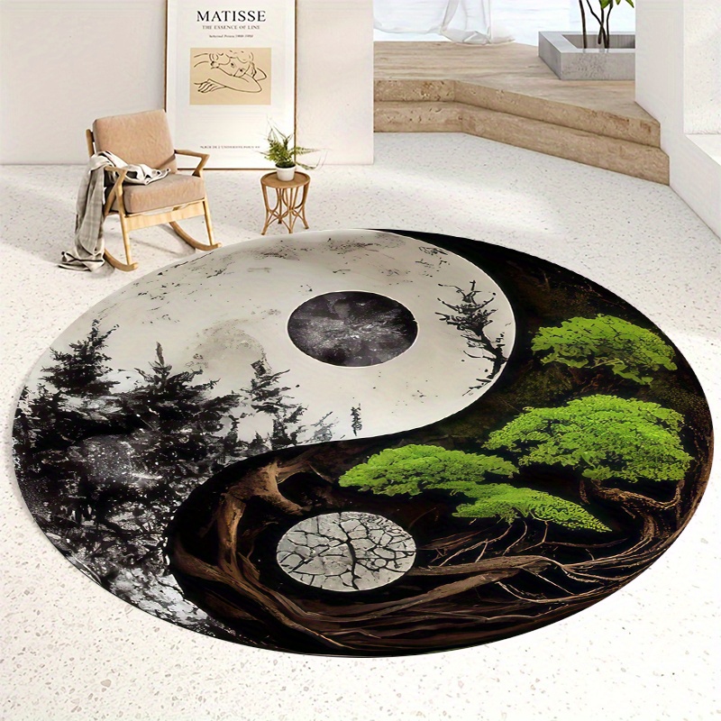1pc Taiji-Style Night Scene Ro - Home Bathroom Scene review and price