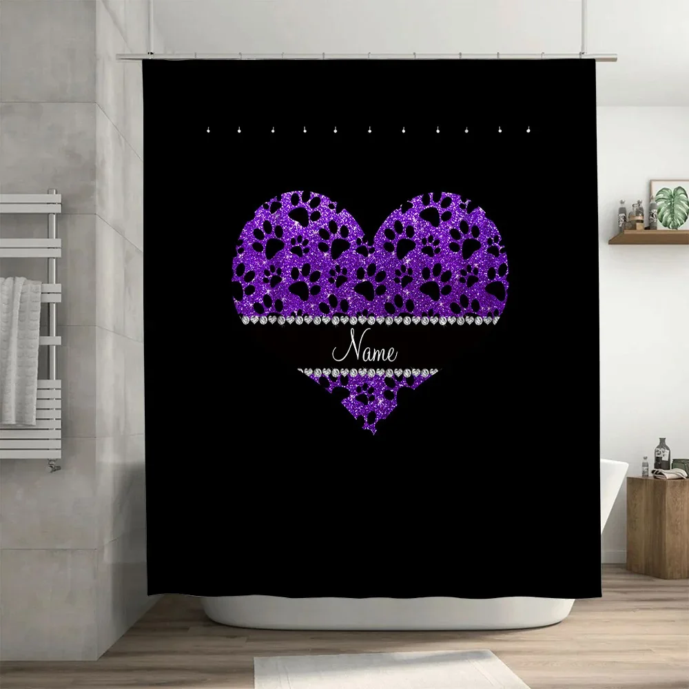 Purple Heart Shower Curtain Cu - Home Bathroom Name review and price
