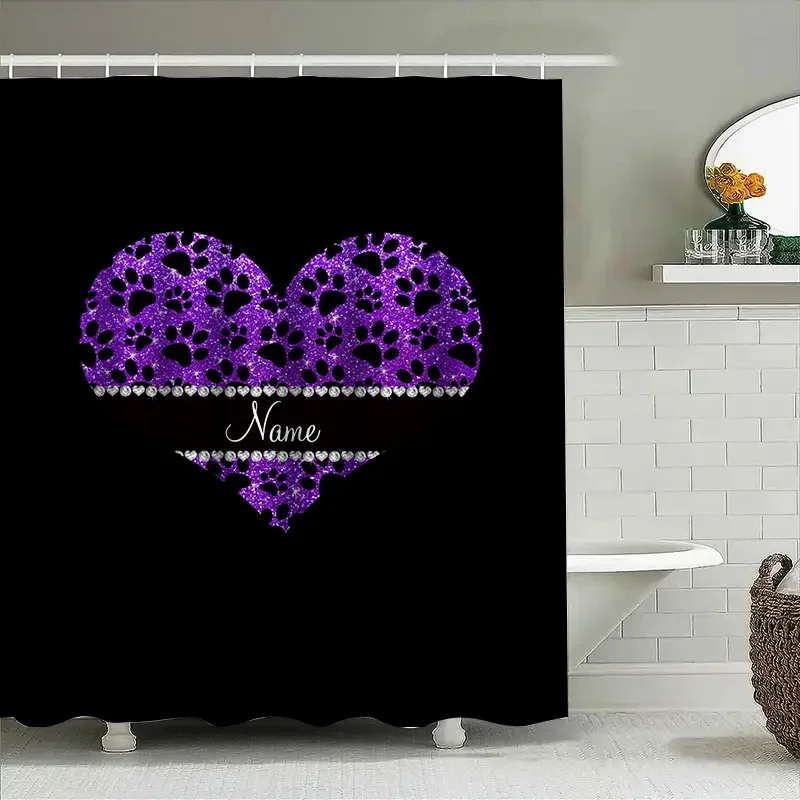 Purple Heart Shower Curtain Cu - Home Bathroom Name review and price