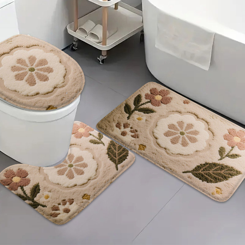 3pcs Korean Style Home Toilet  - Zara Home Bathroom Rug review and price