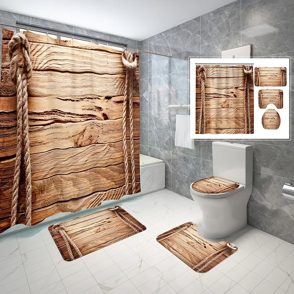 Wooden Rustic Shower Curtain S - Zara Home Bathroom Rug review and price