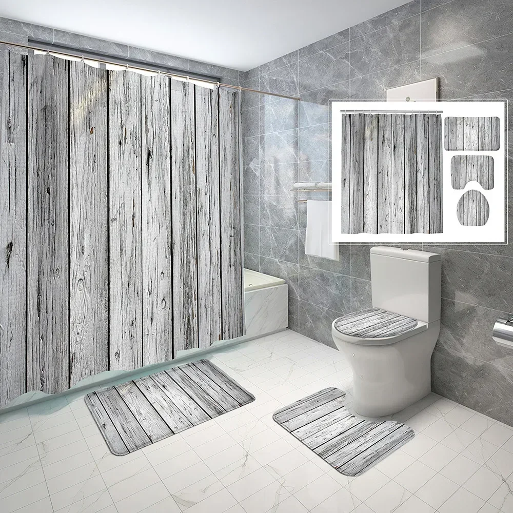 Wooden Rustic Shower Curtain S - Zara Home Bathroom Rug review and price