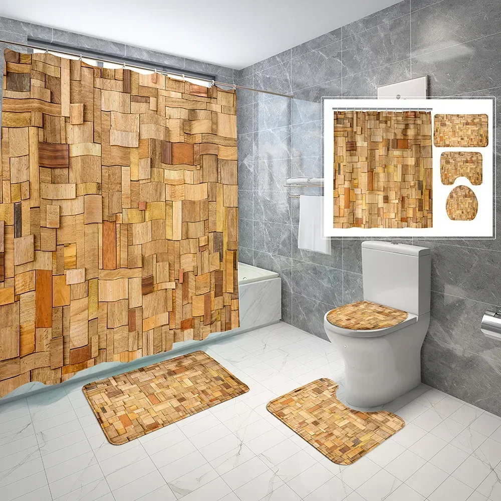 Wooden Rustic Shower Curtain S - Zara Home Bathroom Rug review and price