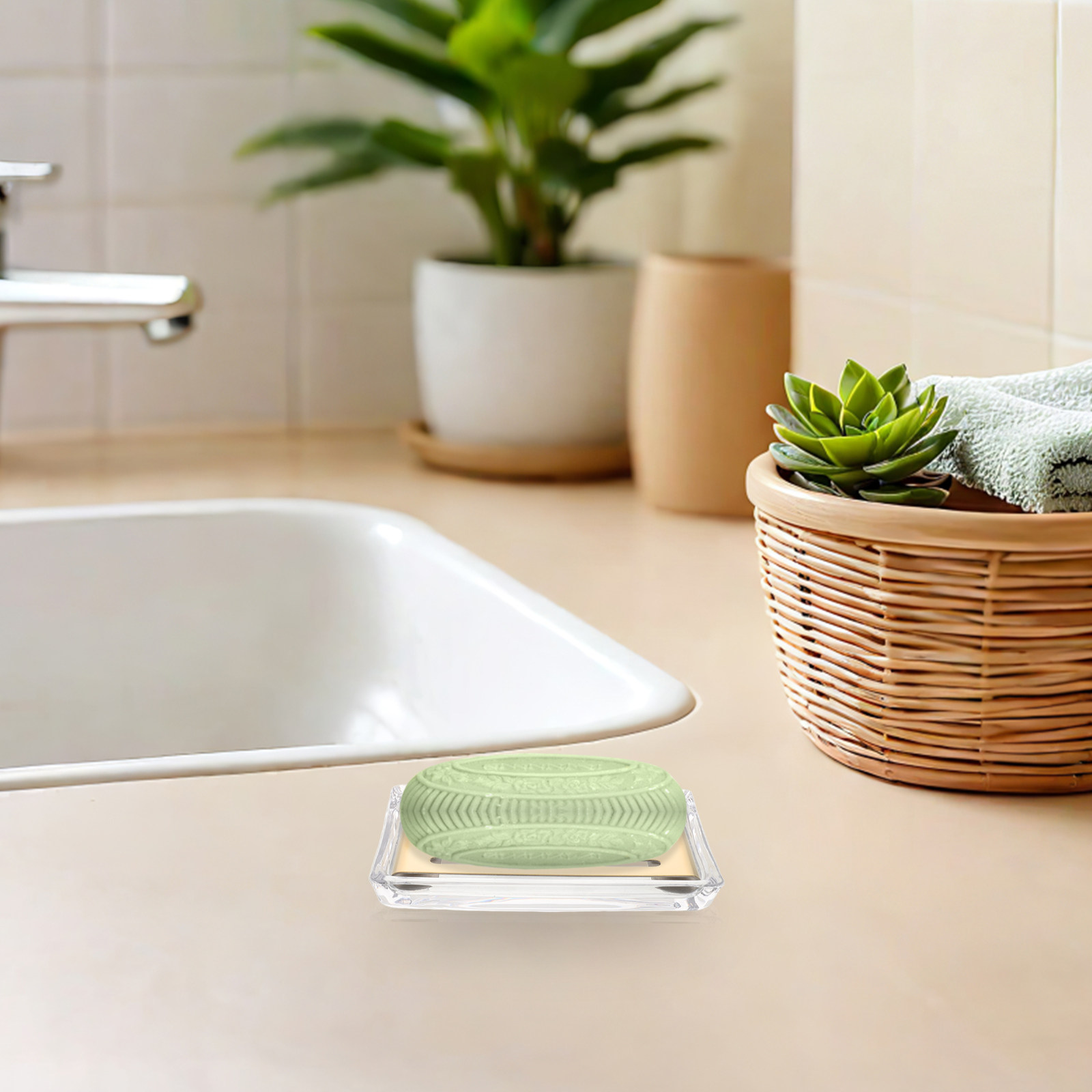 Rectangular Transparent Glass  - Glass Soap Dish review and price
