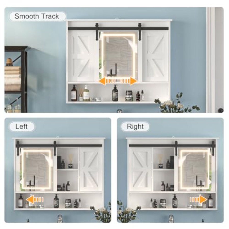 Lighted Medicine Cabinet with  - Bathroom Cabinet Mirror review and price