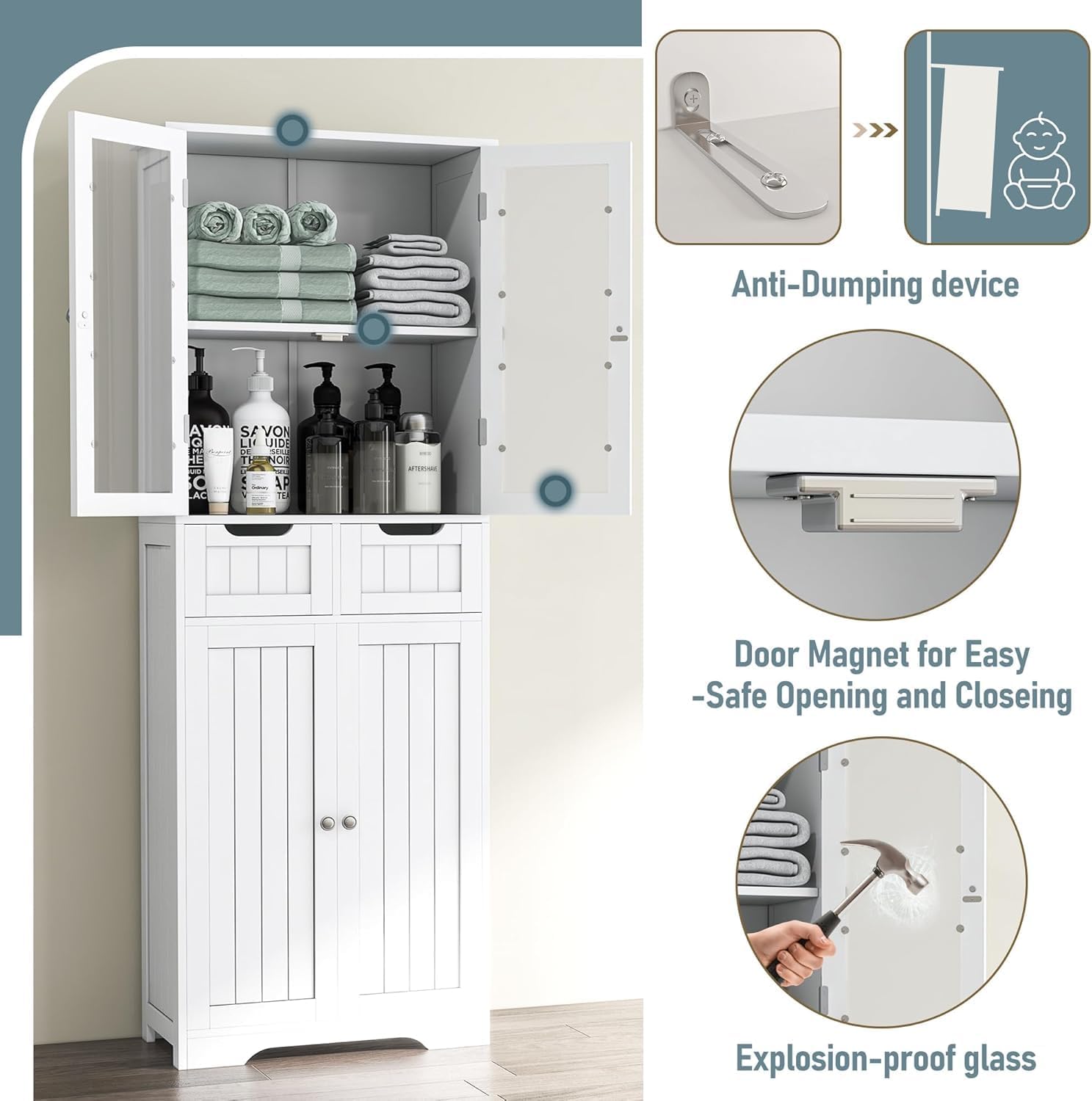 Tall Bathroom Storage Cabinet  - Home Bathroom Cabinets review and price