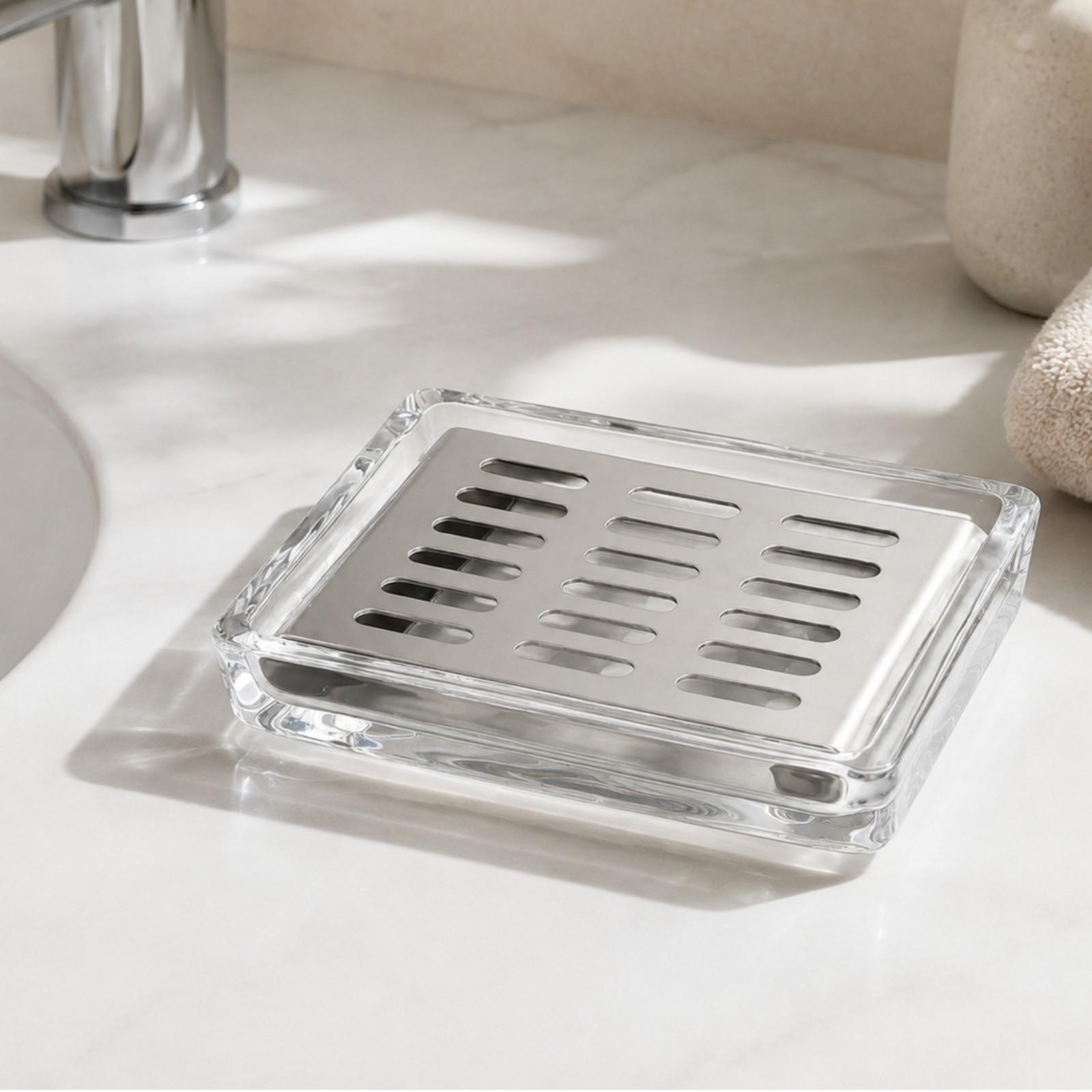 Stainless Steel Glass Soap Dis - Glass Soap Dish review and price